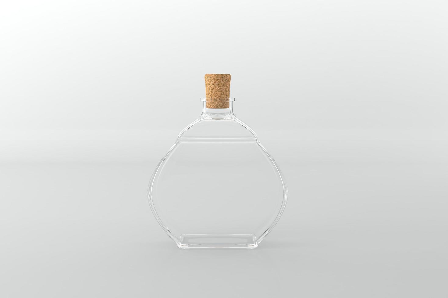 3D Rendered Bottles Mockup Template photo