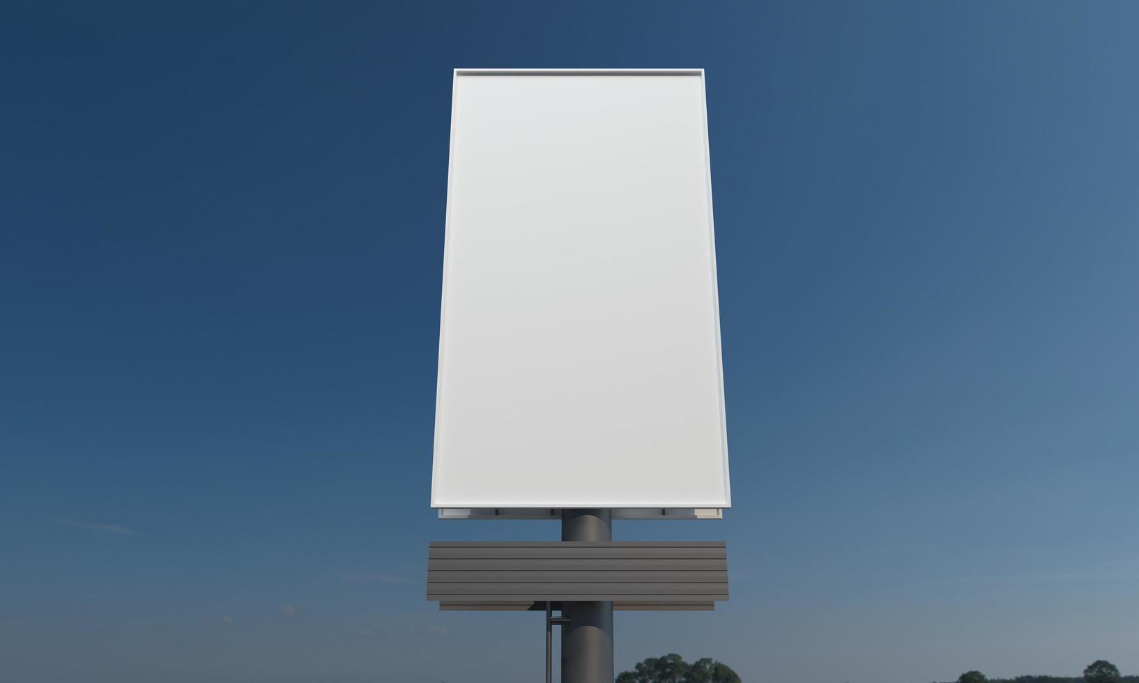 Billboard Sign 3D Rendered Illustration photo