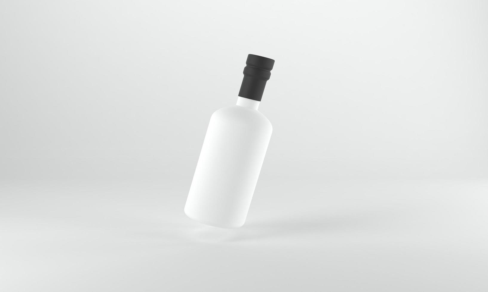 3D Rendered Bottles Mockup Template photo