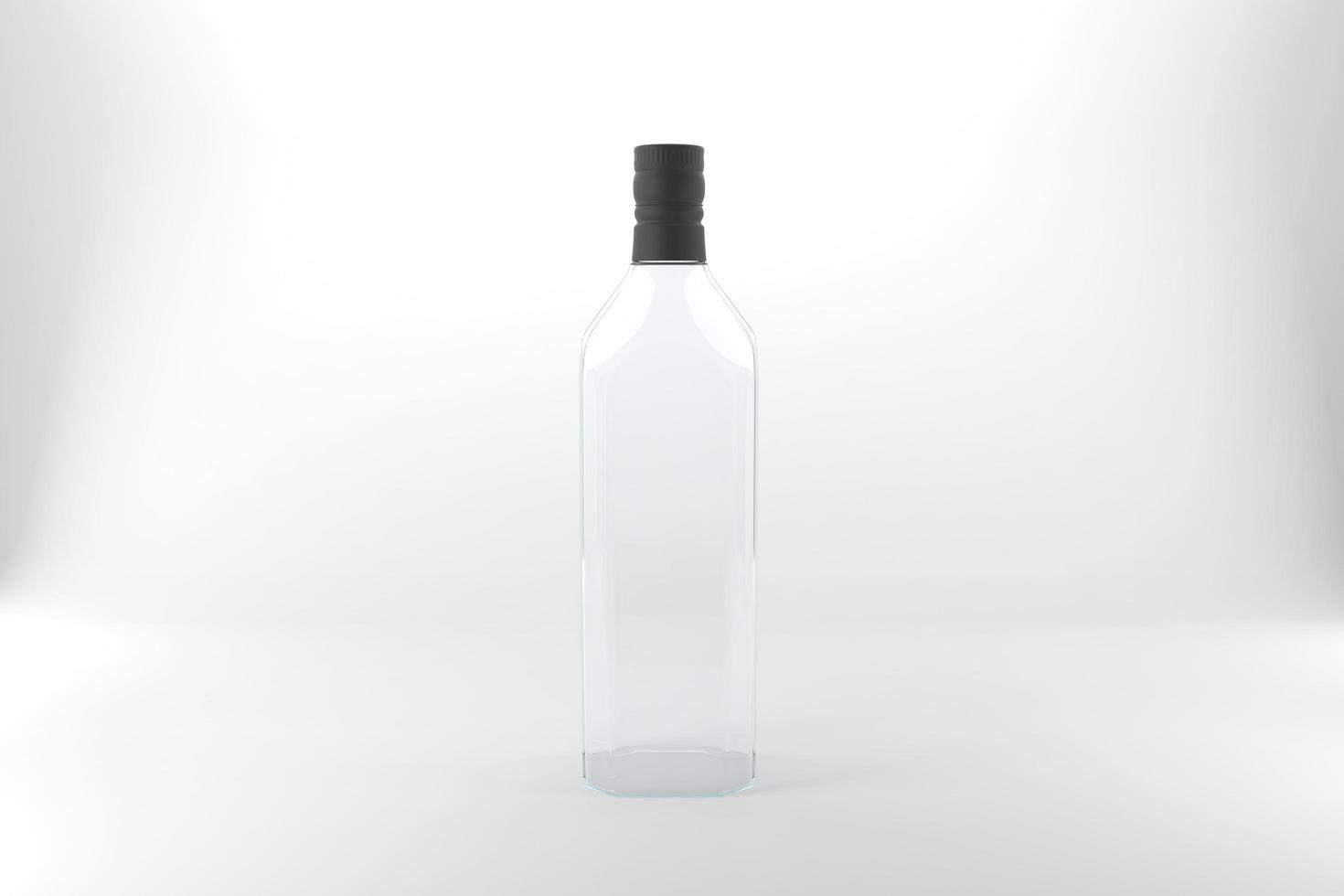3D Rendered Bottles Mockup Template photo