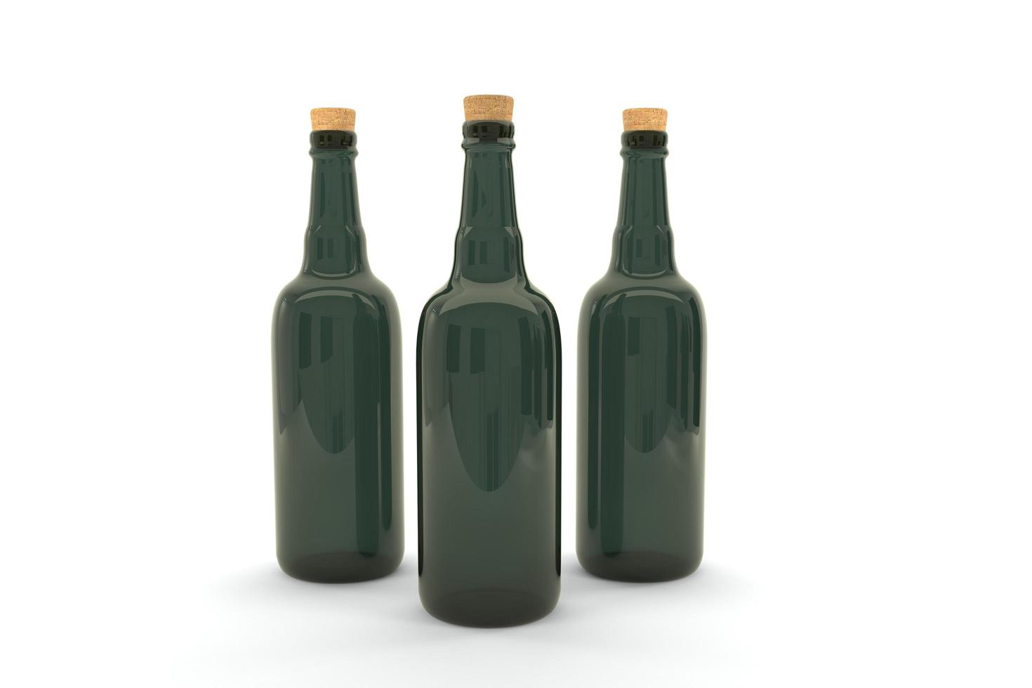 3D Rendered Bottles Mockup Template photo