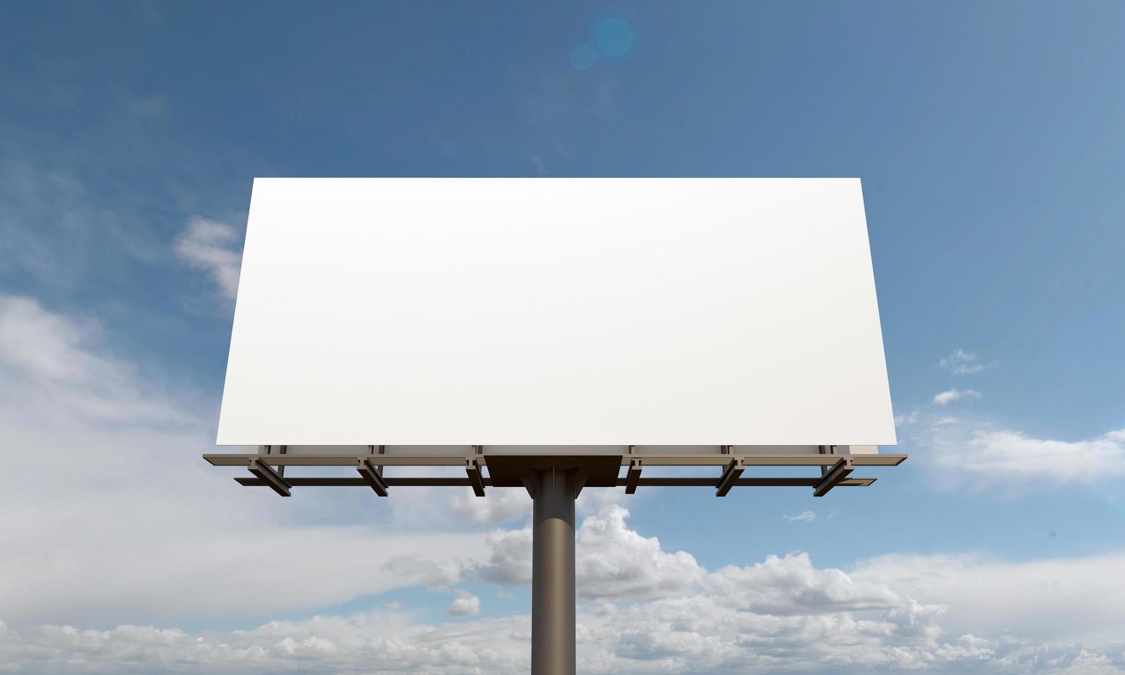 Billboard Sign 3D Rendered Illustration photo