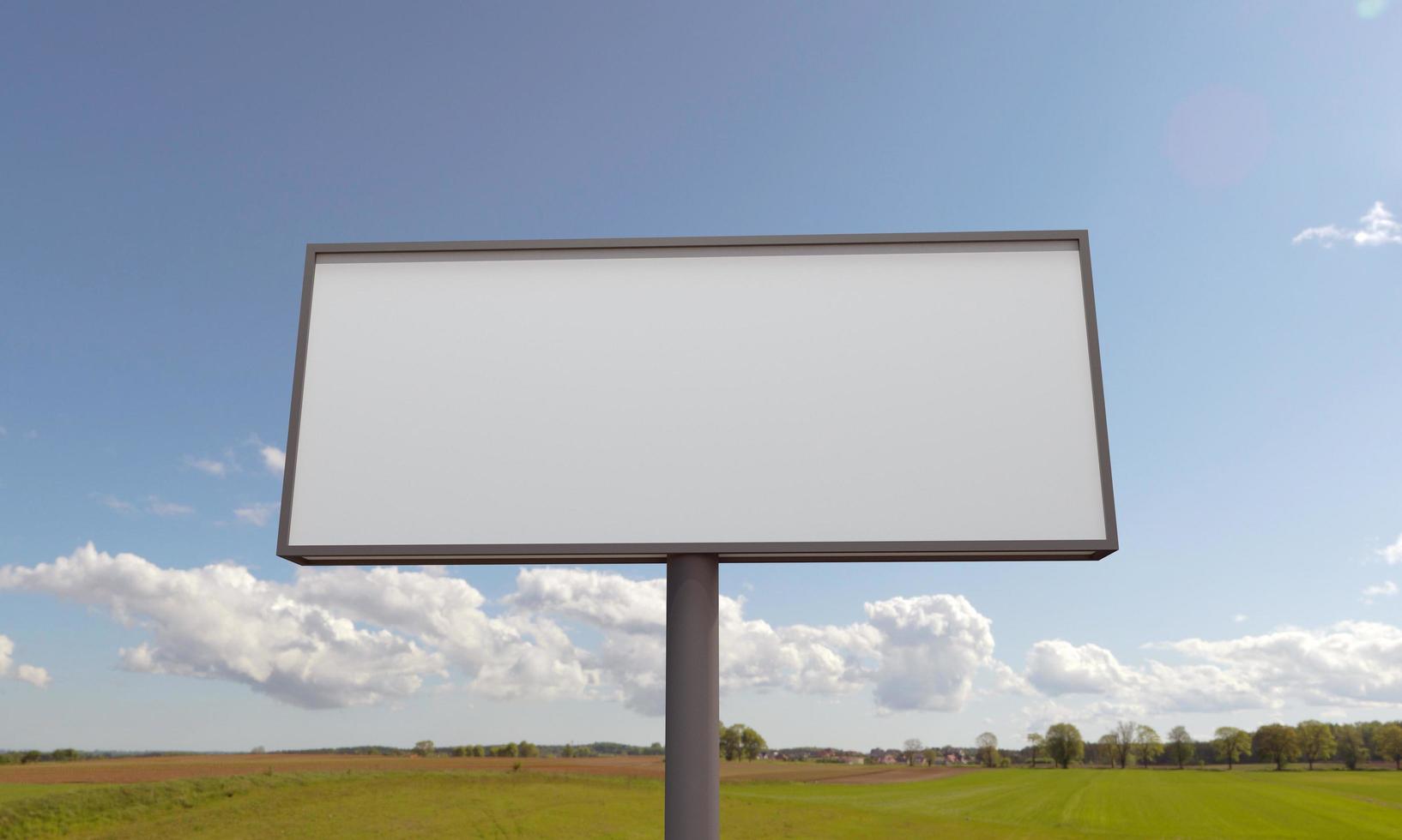 Billboard Sign 3D Rendered Illustration photo