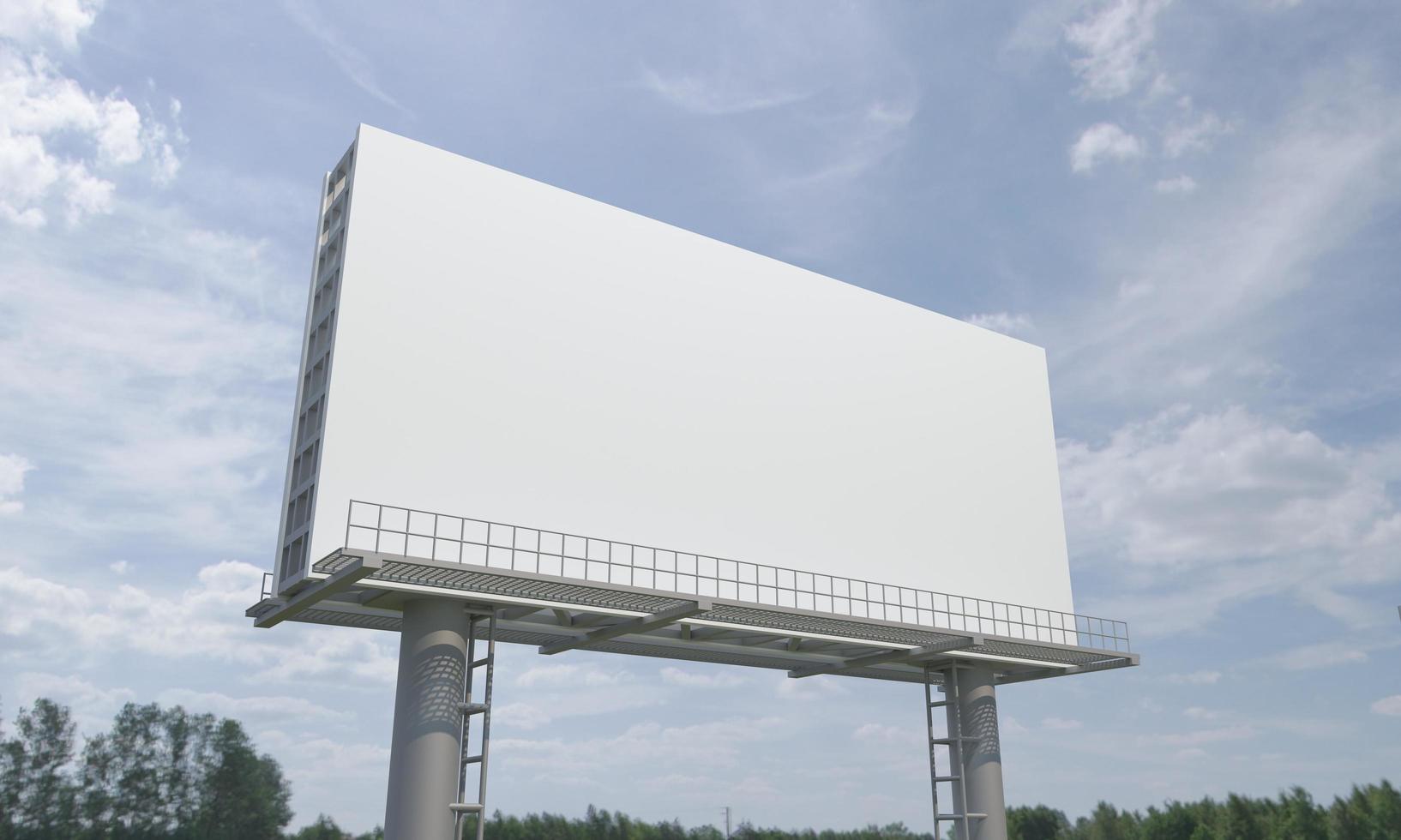 Billboard Sign 3D Rendered Illustration photo