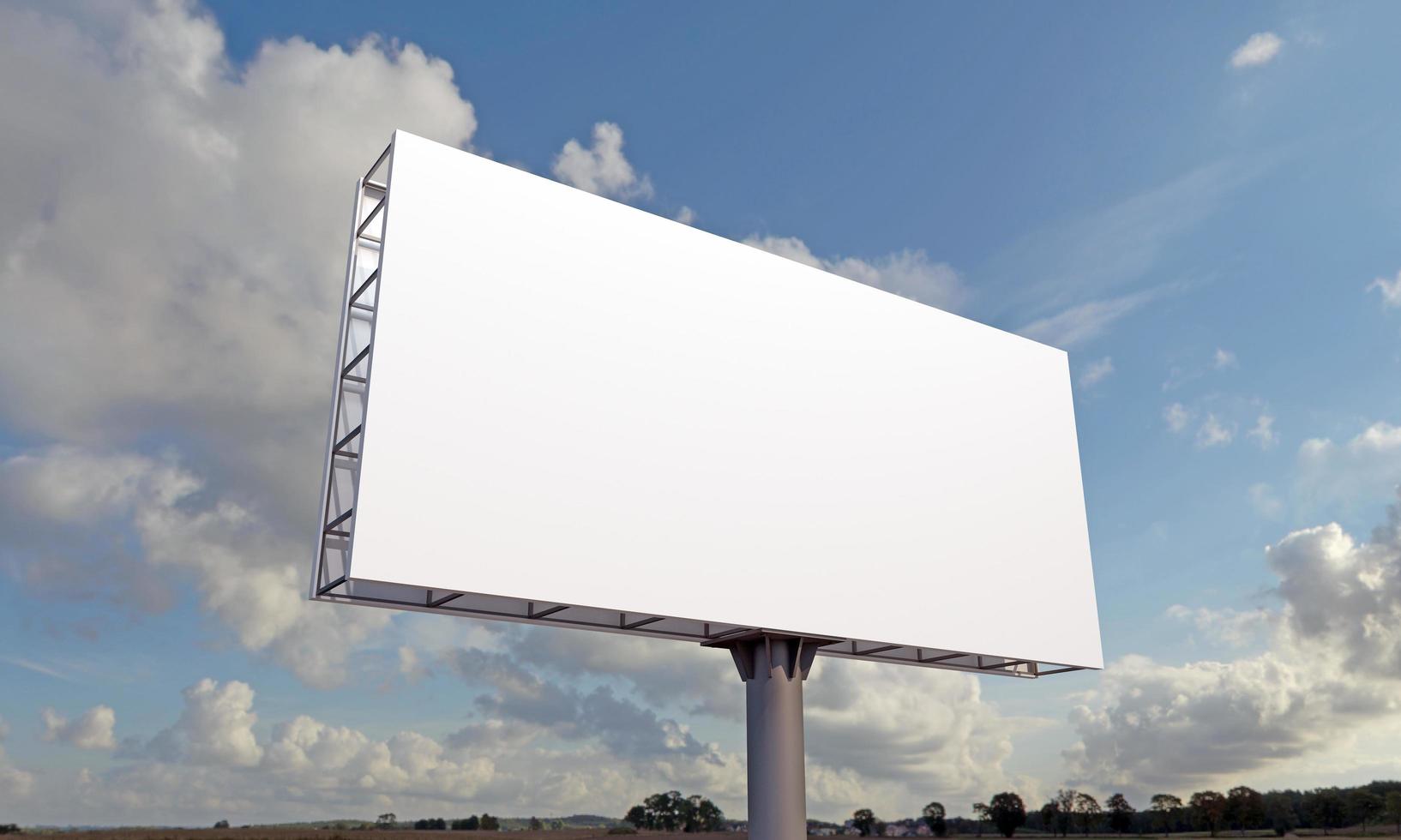 Billboard Sign 3D Rendered Illustration photo