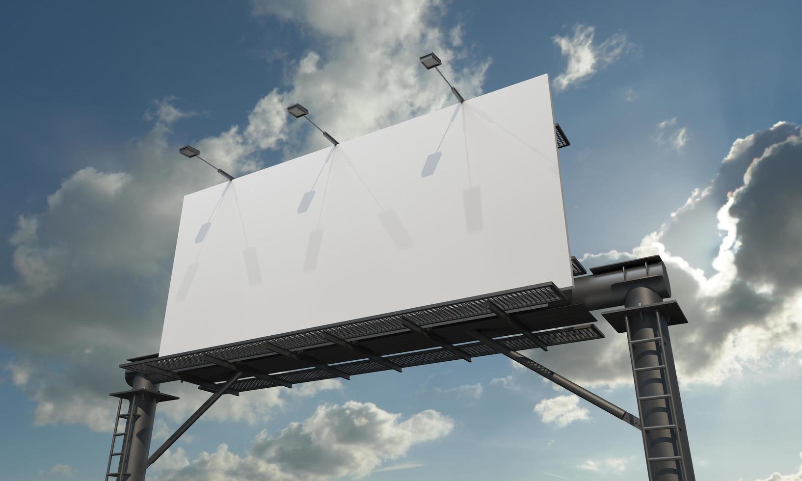 Billboard Sign 3D Rendered Illustration photo