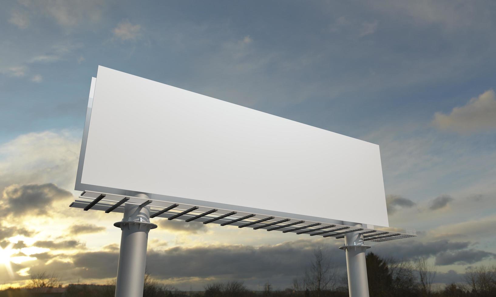 Billboard Sign 3D Rendered Illustration photo