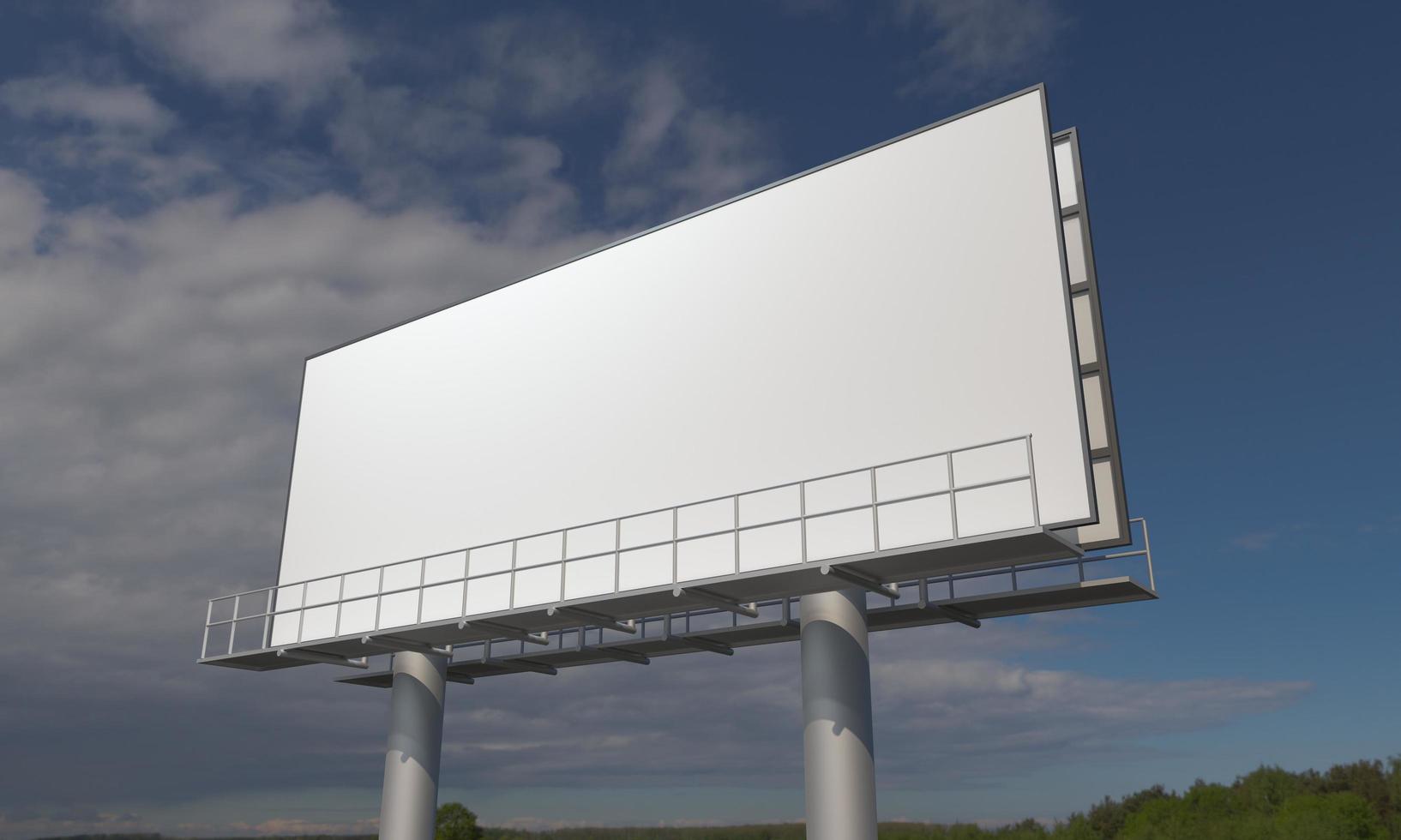 Billboard Sign 3D Rendered Illustration photo