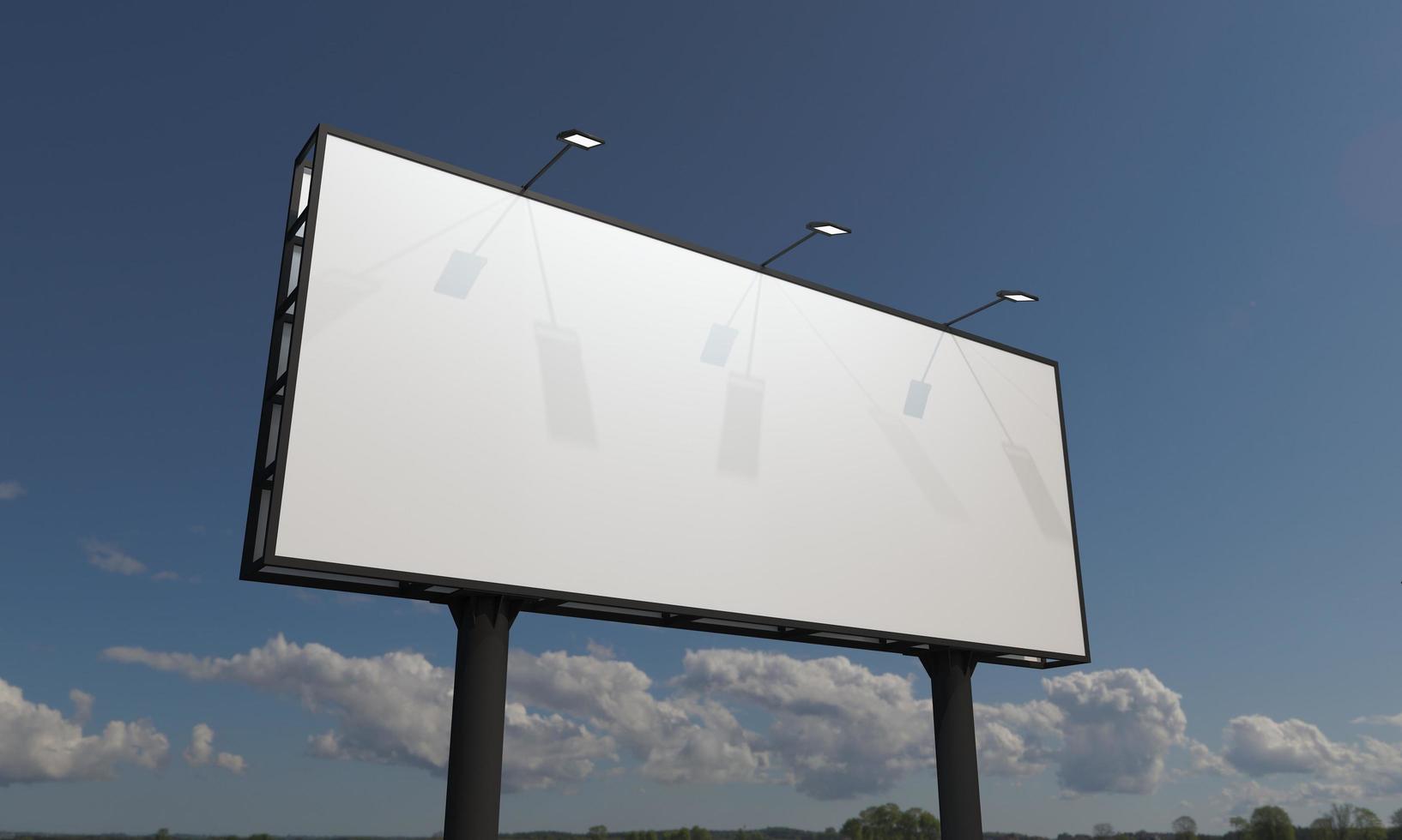 Billboard Sign 3D Rendered Illustration photo