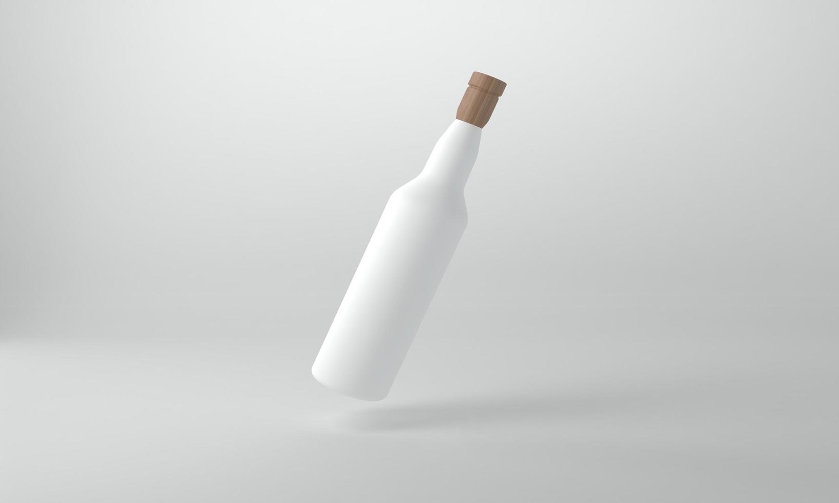 3D Rendered Bottles Mockup Template photo