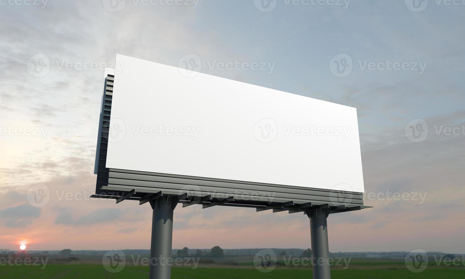 Billboard Sign 3D Rendered Illustration photo