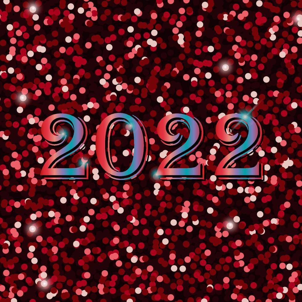 Poster template for the New 2022 year. Vector holiday banner.