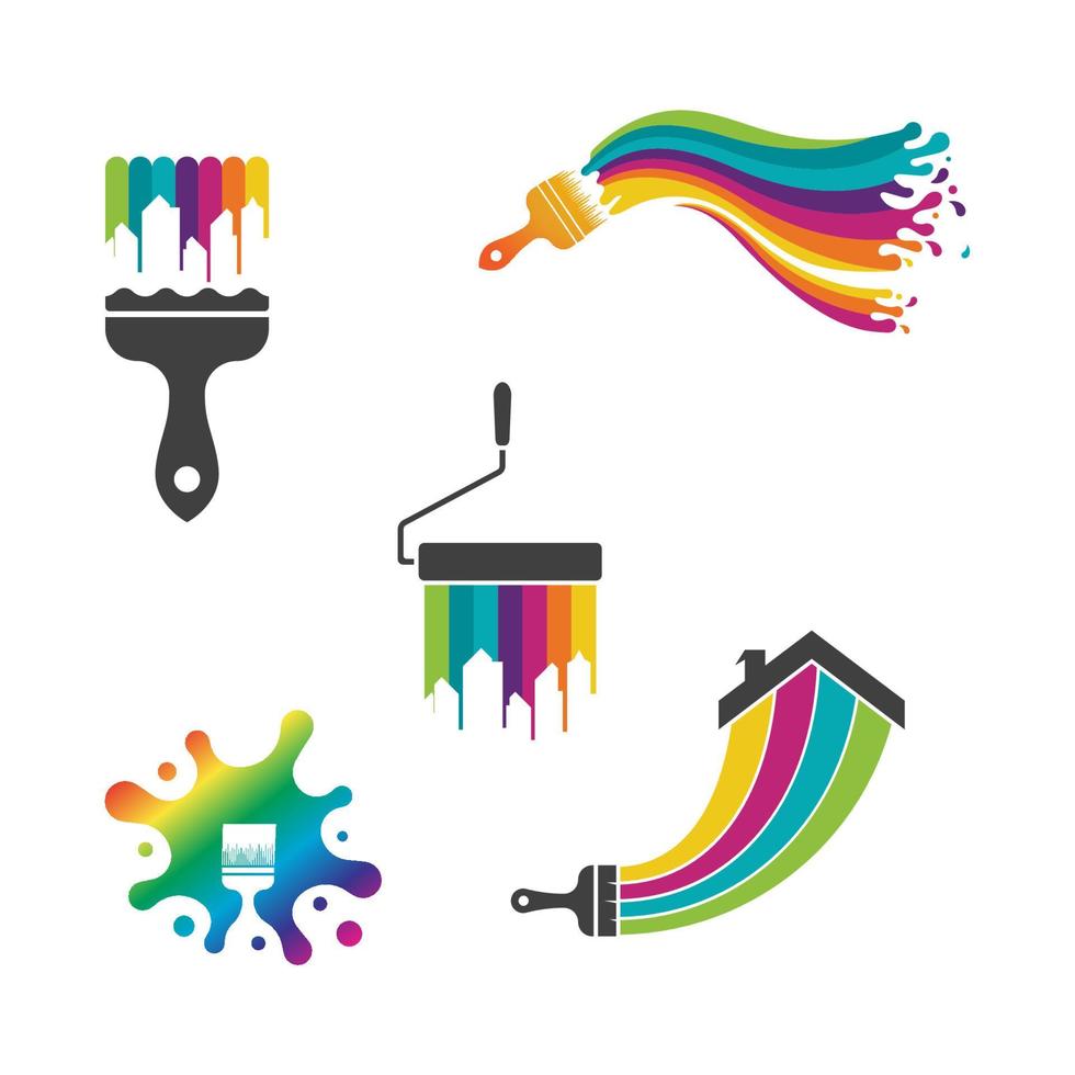 Paint Logo Template vector icon