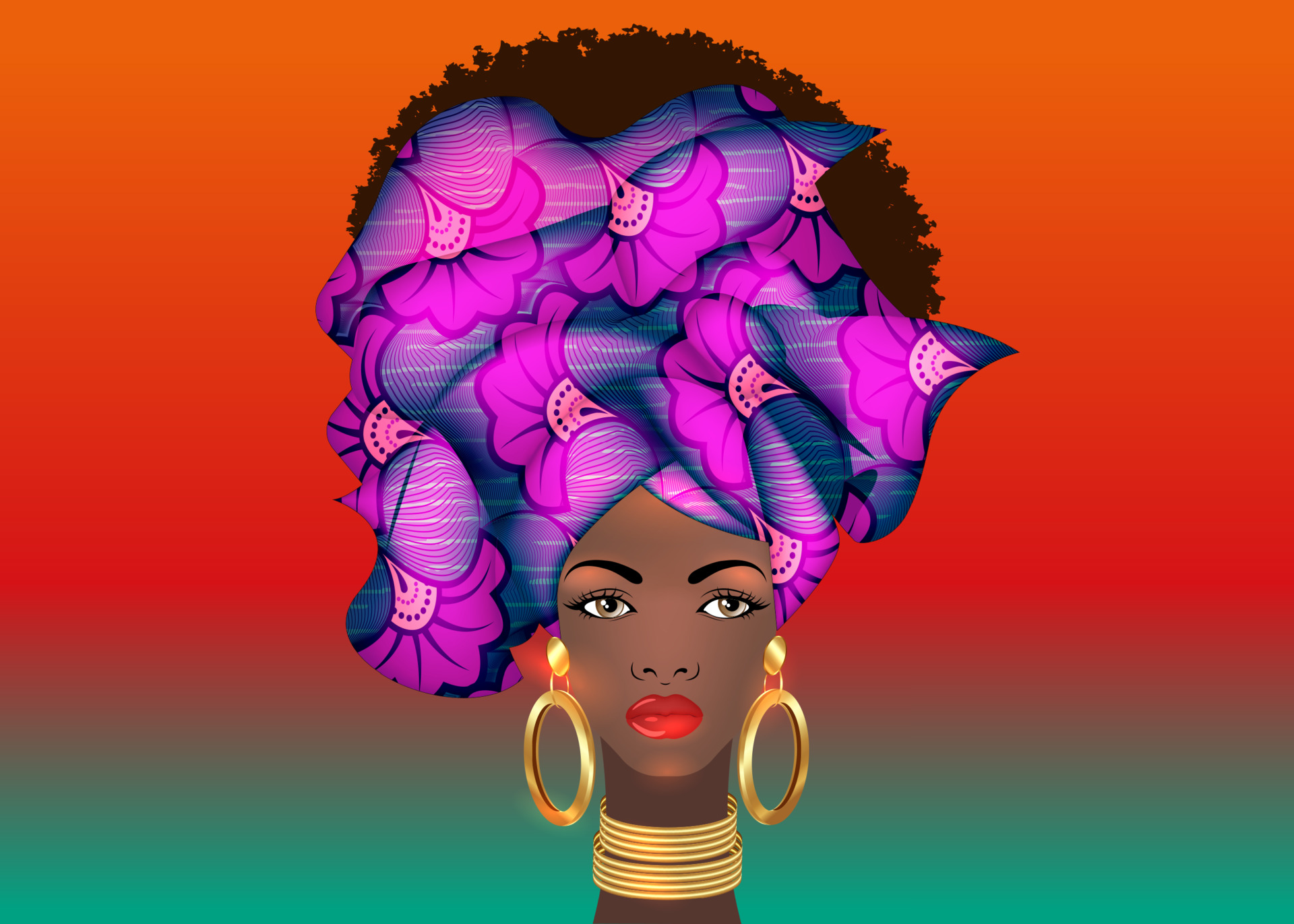 Wallpaper black girl afro 