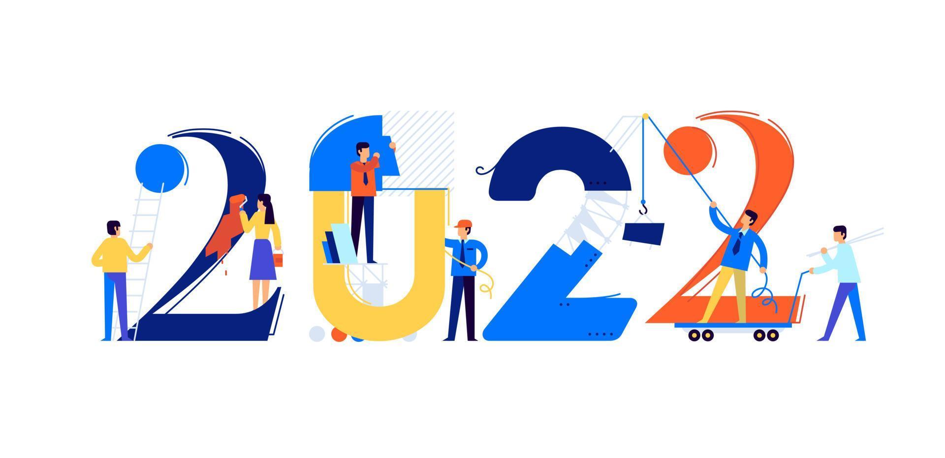 New year 2022 vector