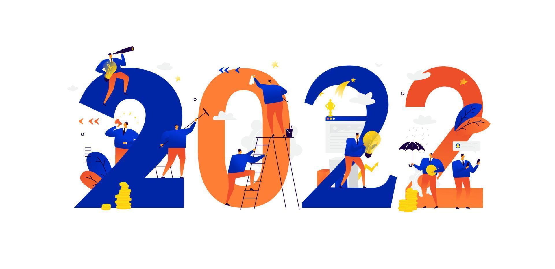 New year 2022 vector