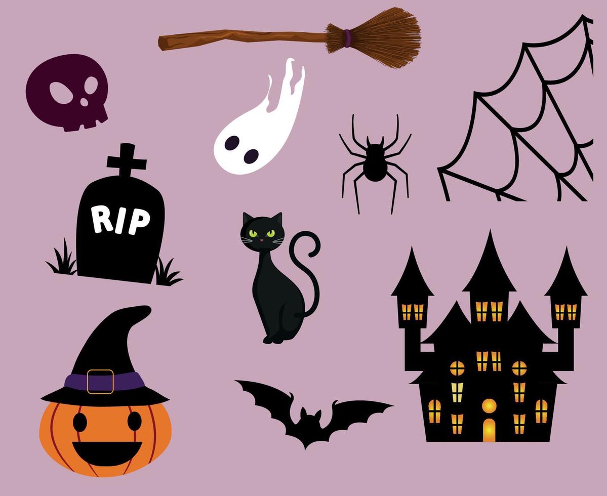 Objects Abstract Halloween Background Vector Pumpkin Trick Or Treat Rip ...