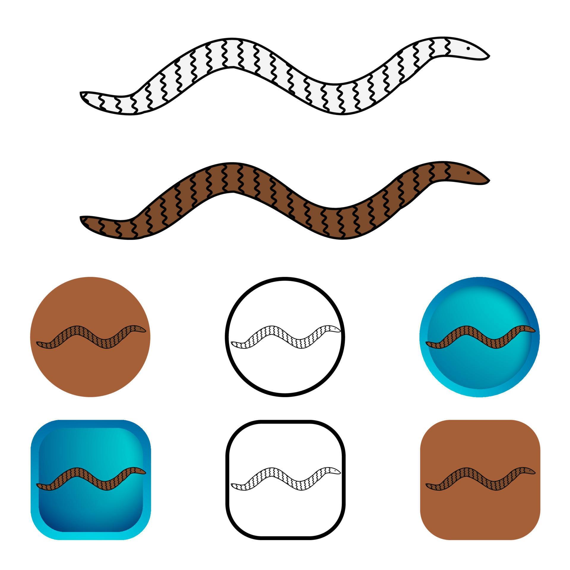 Flat Earthworm Animal Icon Collection 3507340 Vector Art at Vecteezy