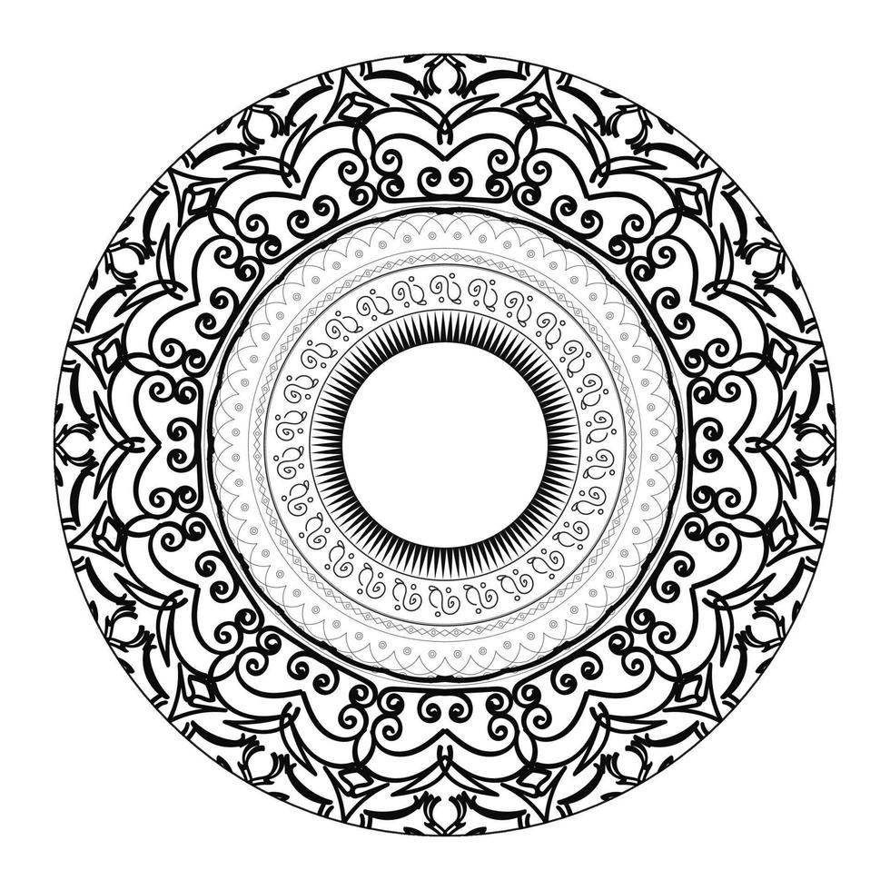 round frame with ornament vector