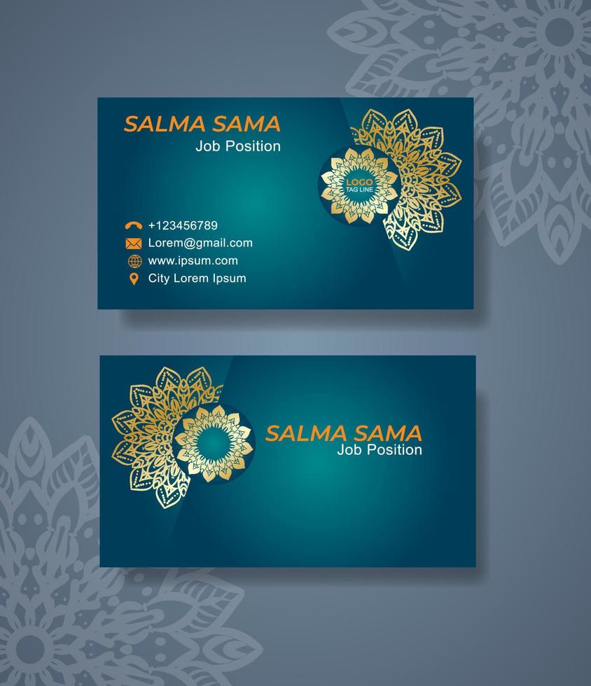 Business Card With Mandala vector