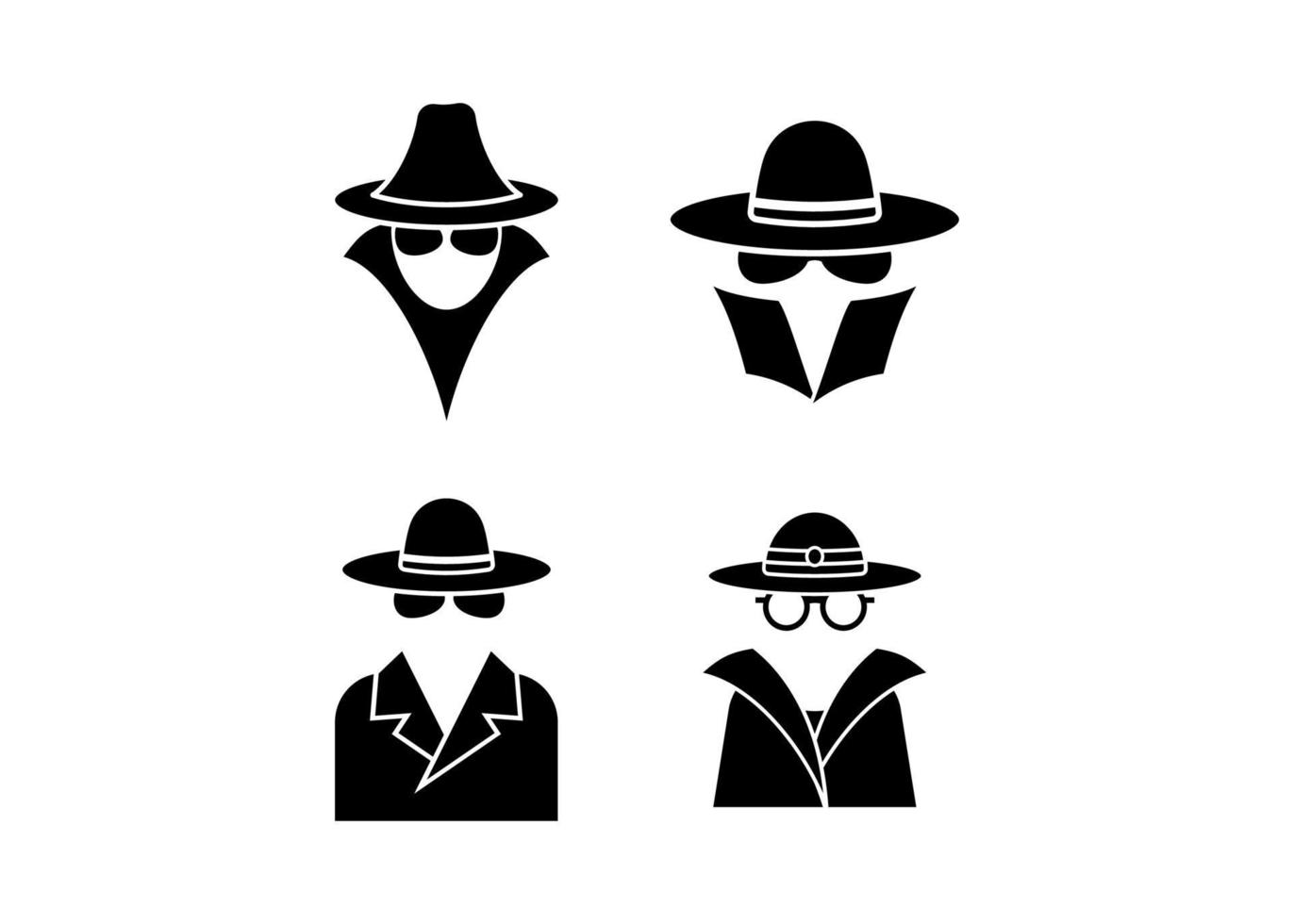 Spy icon set design illustration isolated vector