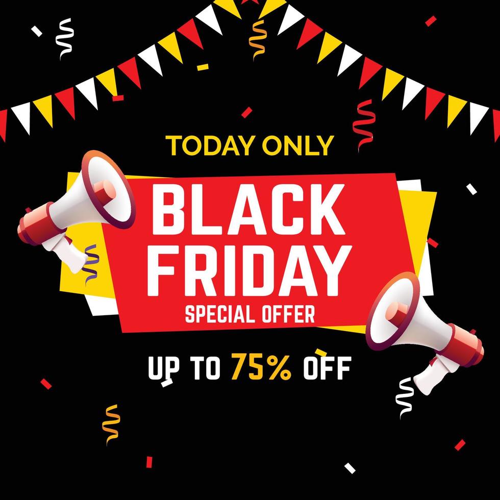 black friday sale background template vector