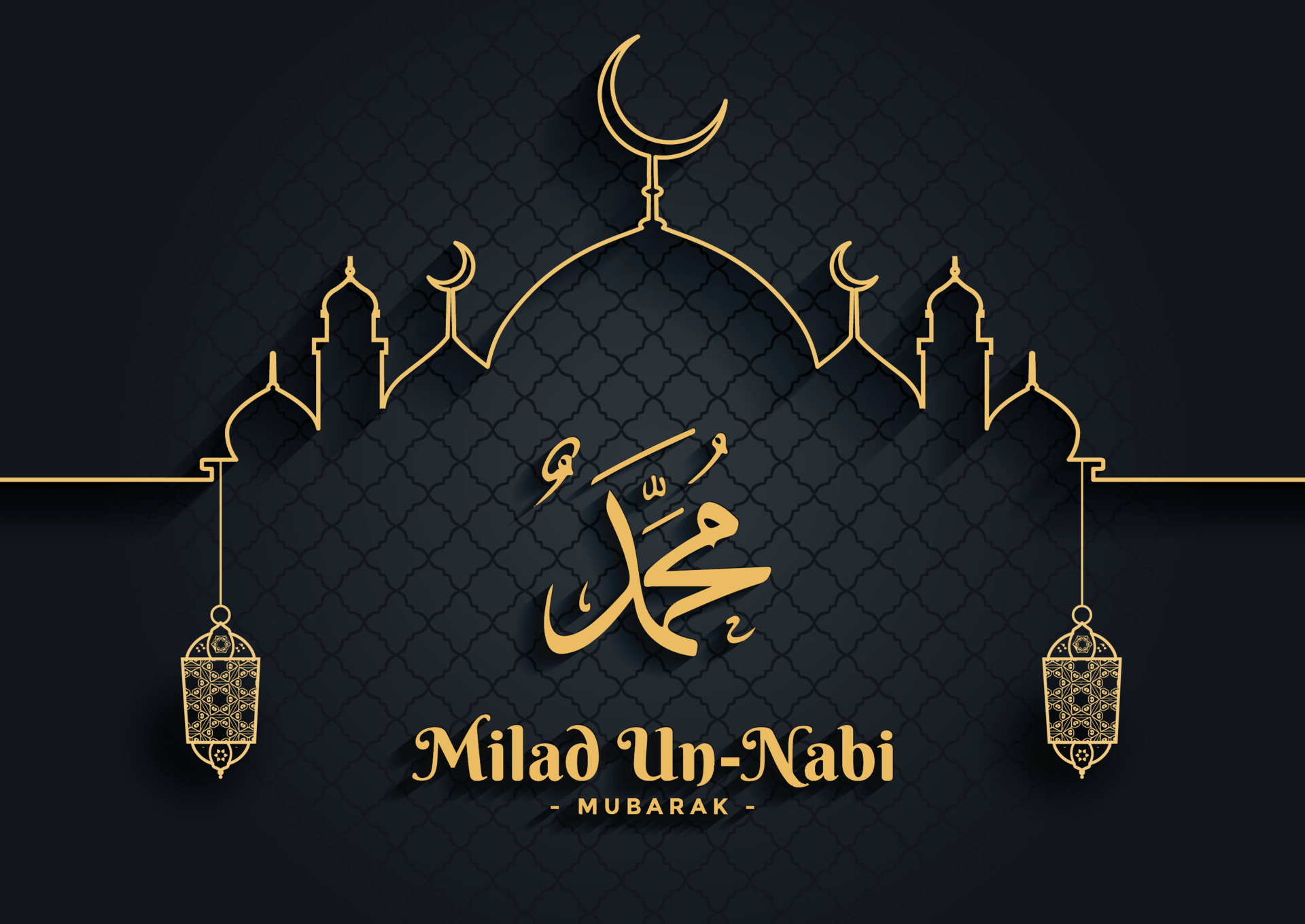 Milad Un Nabi Birthday Of Prophet Muhammad Saw 3507657 Vector Art At