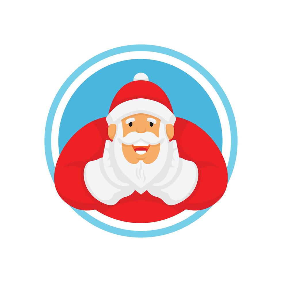 santa claus, sonriente, vector, ilustración vector