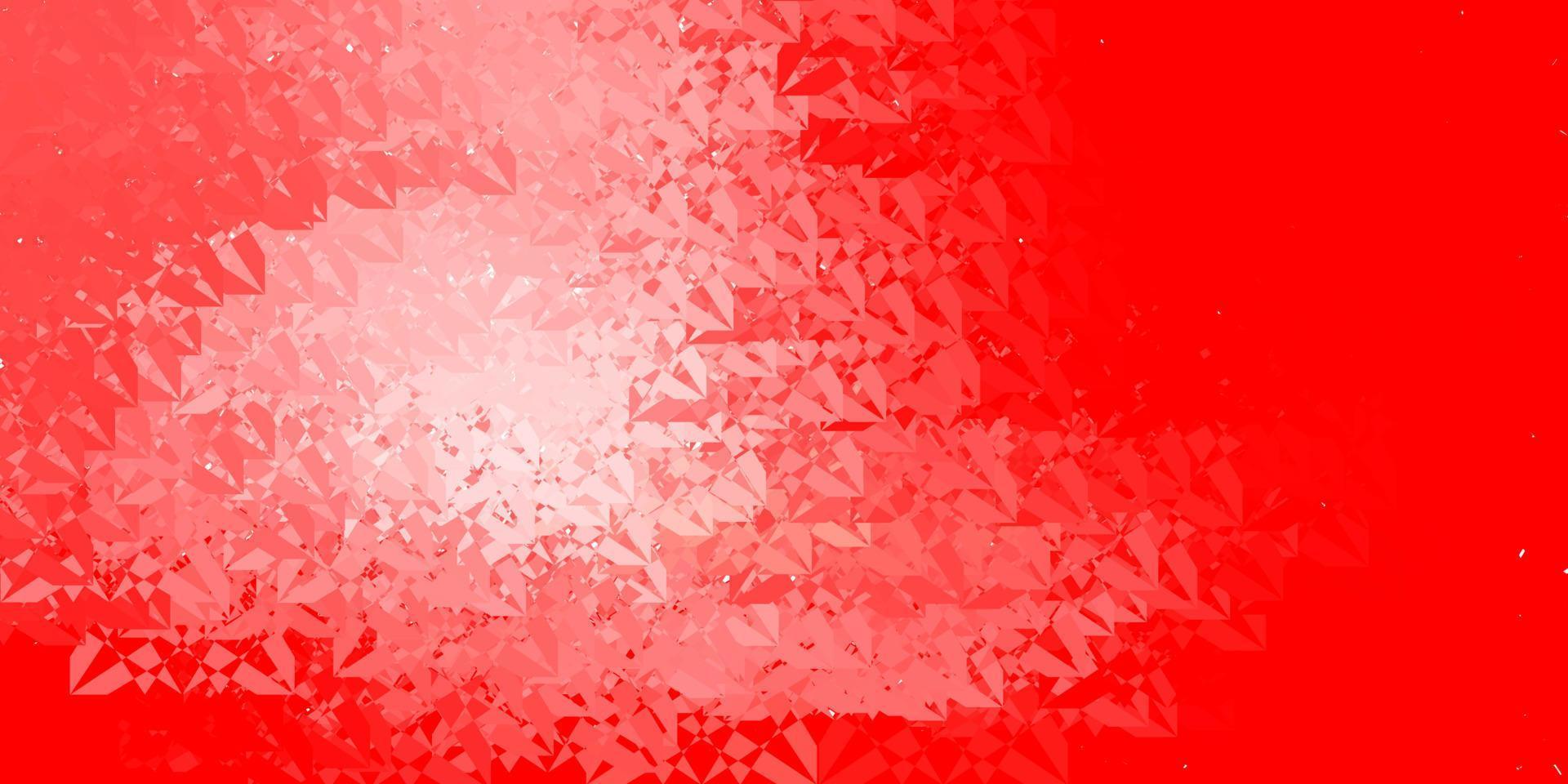 textura de vector rojo oscuro con triángulos al azar.