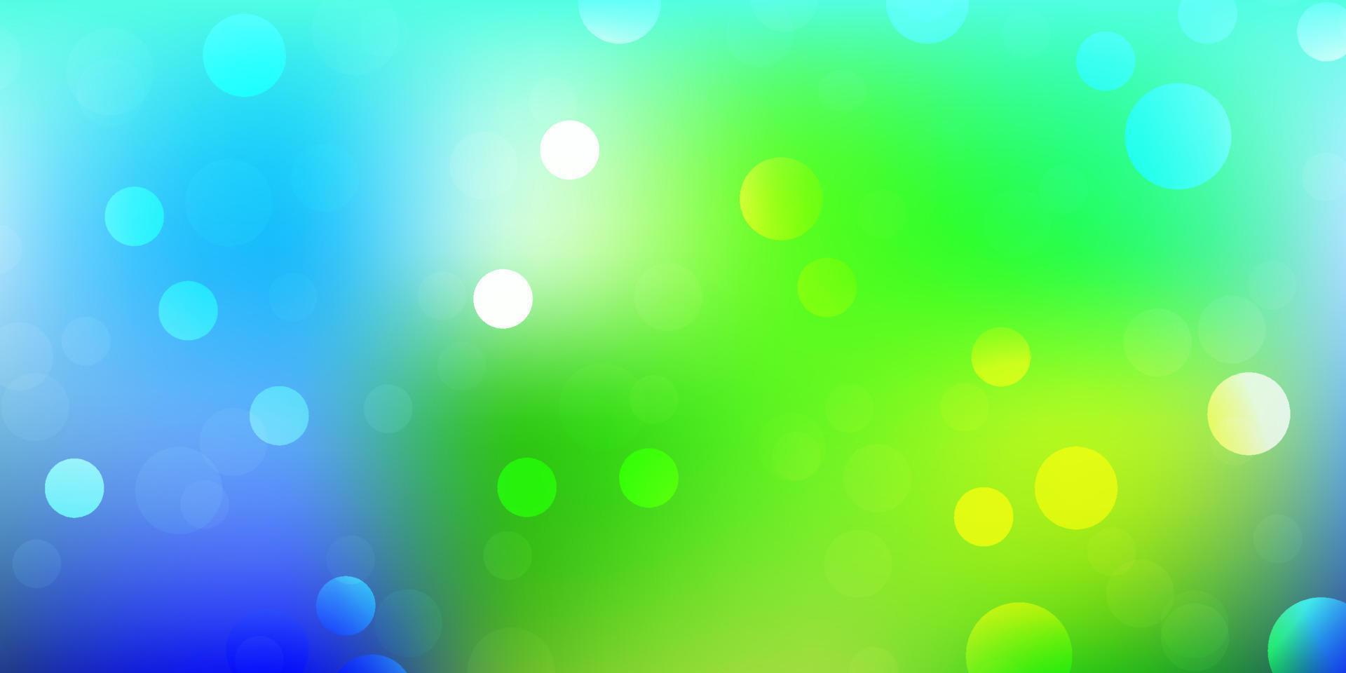 Light blue, green vector background with spots.