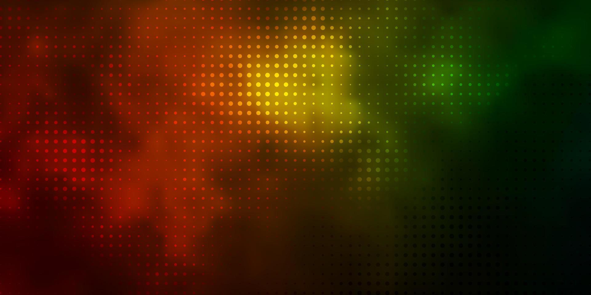 Dark Green, Yellow vector texture with circles.