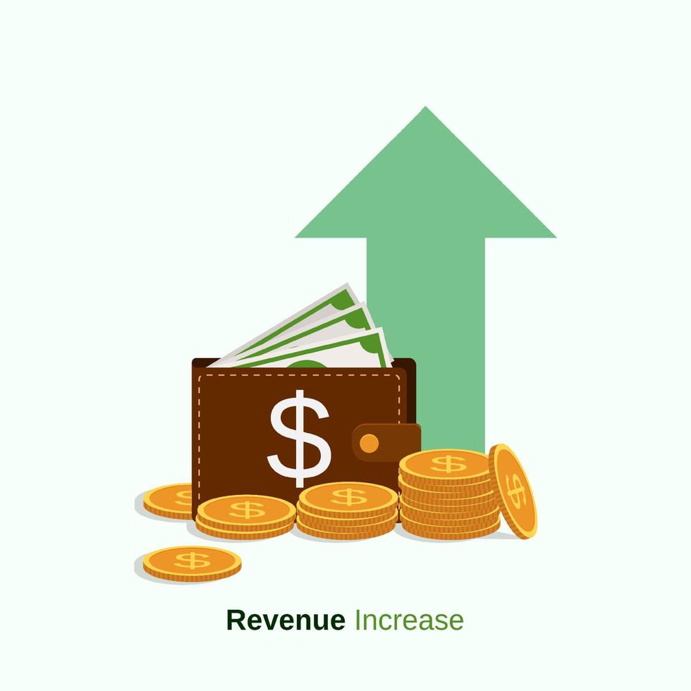 Revenue increase, Financial growth, budget management vector