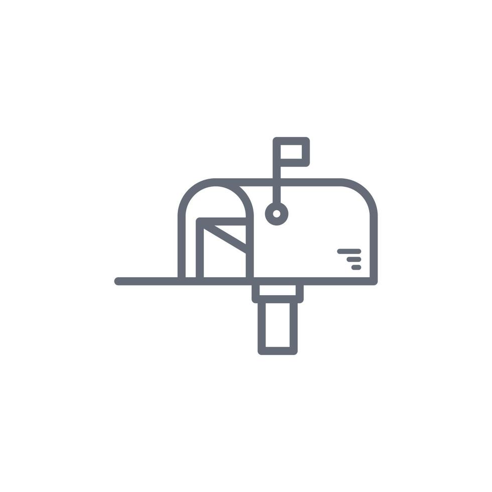 Mailbox line icon. Outline vector illustration