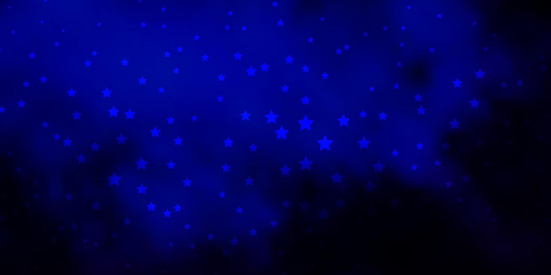 textura de vector azul oscuro con hermosas estrellas.