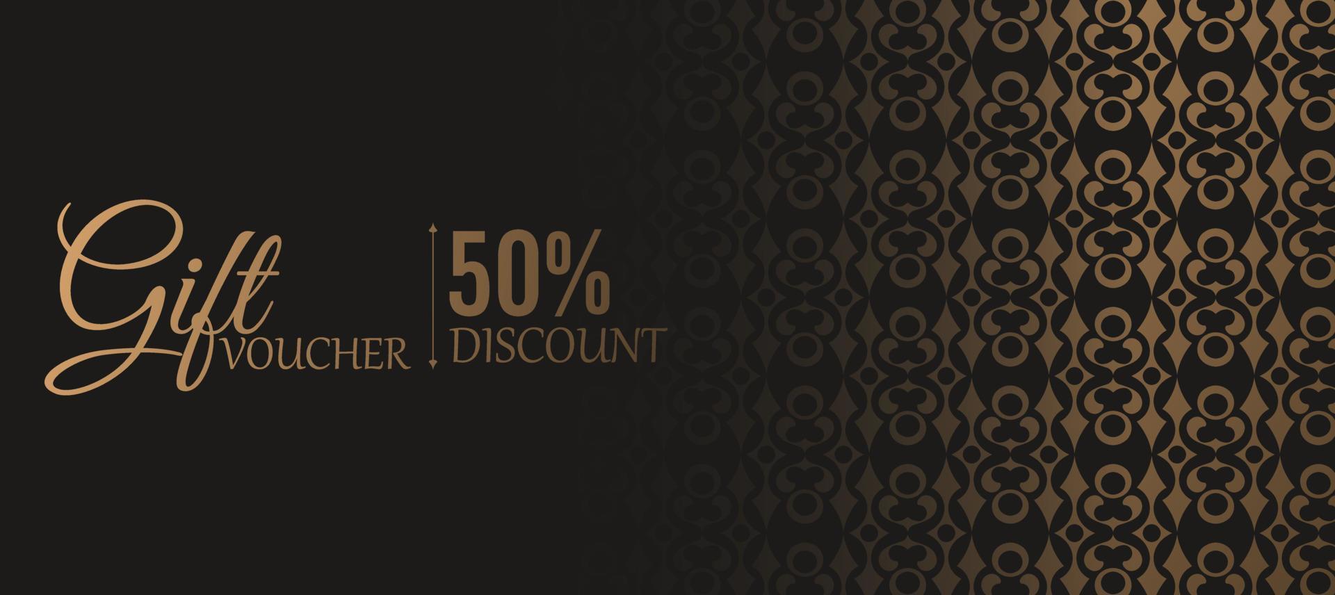 Menu restaurant luxury gift voucher design template vector