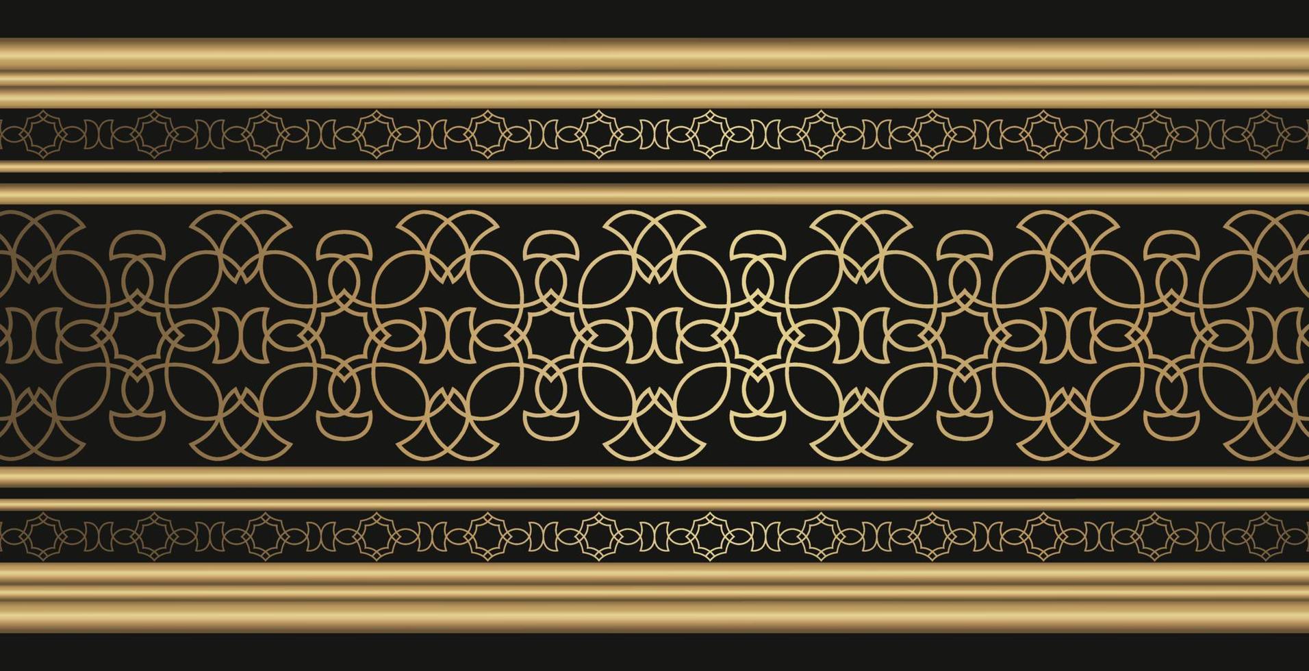 Elegant golden ornamental border template vector