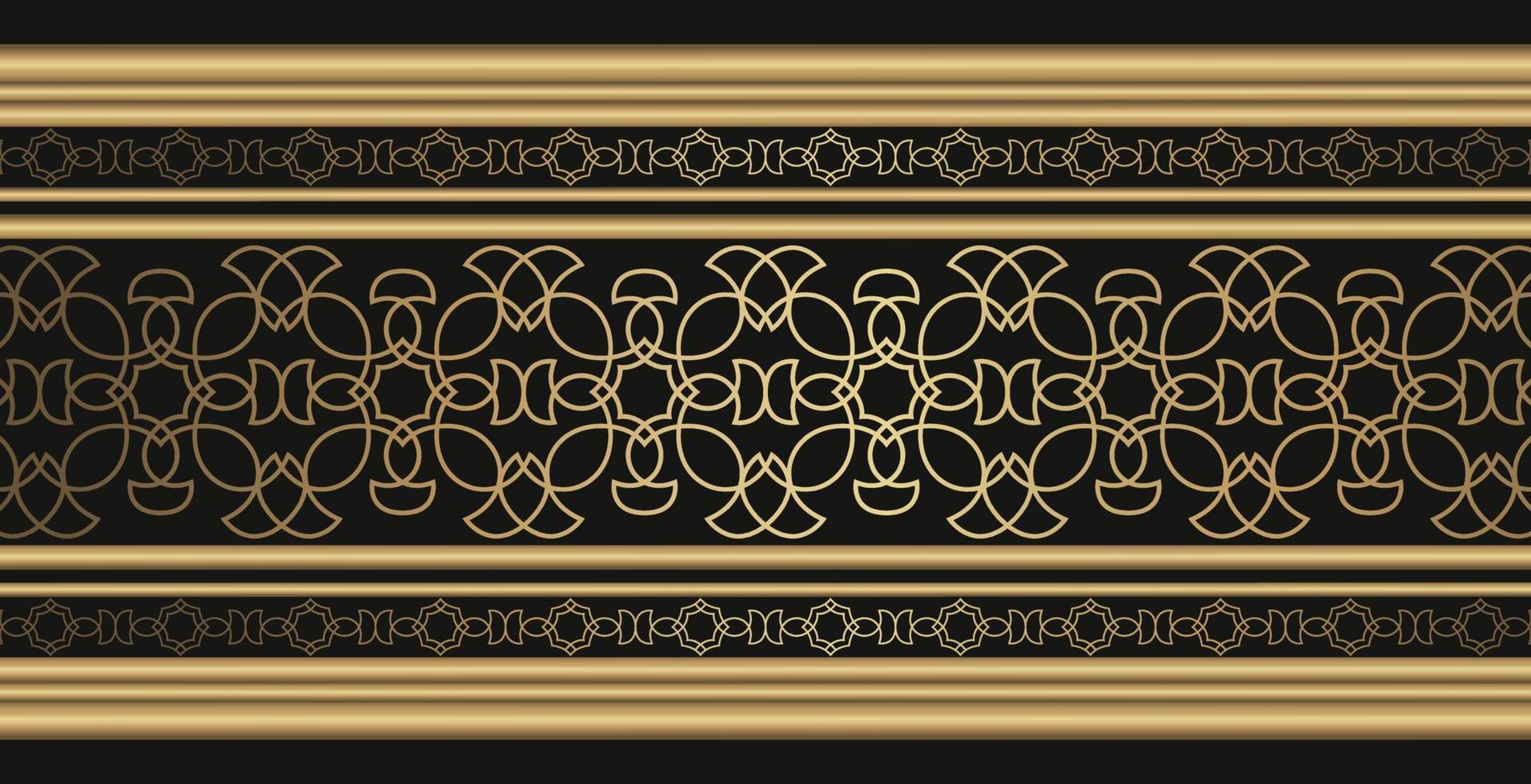 elegante plantilla de borde ornamental dorado vector