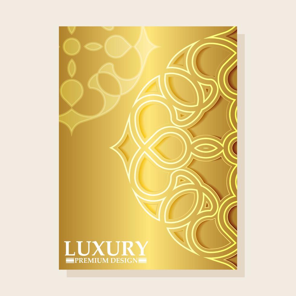 gold ornament pattern cover template vector