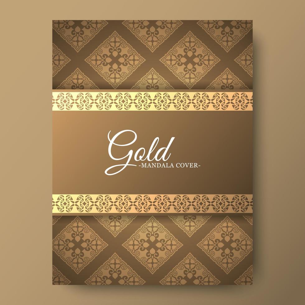 gold ornament pattern cover template vector