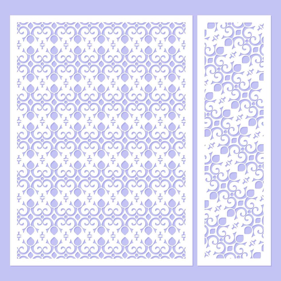 seamless die cut decorative pattern template vector