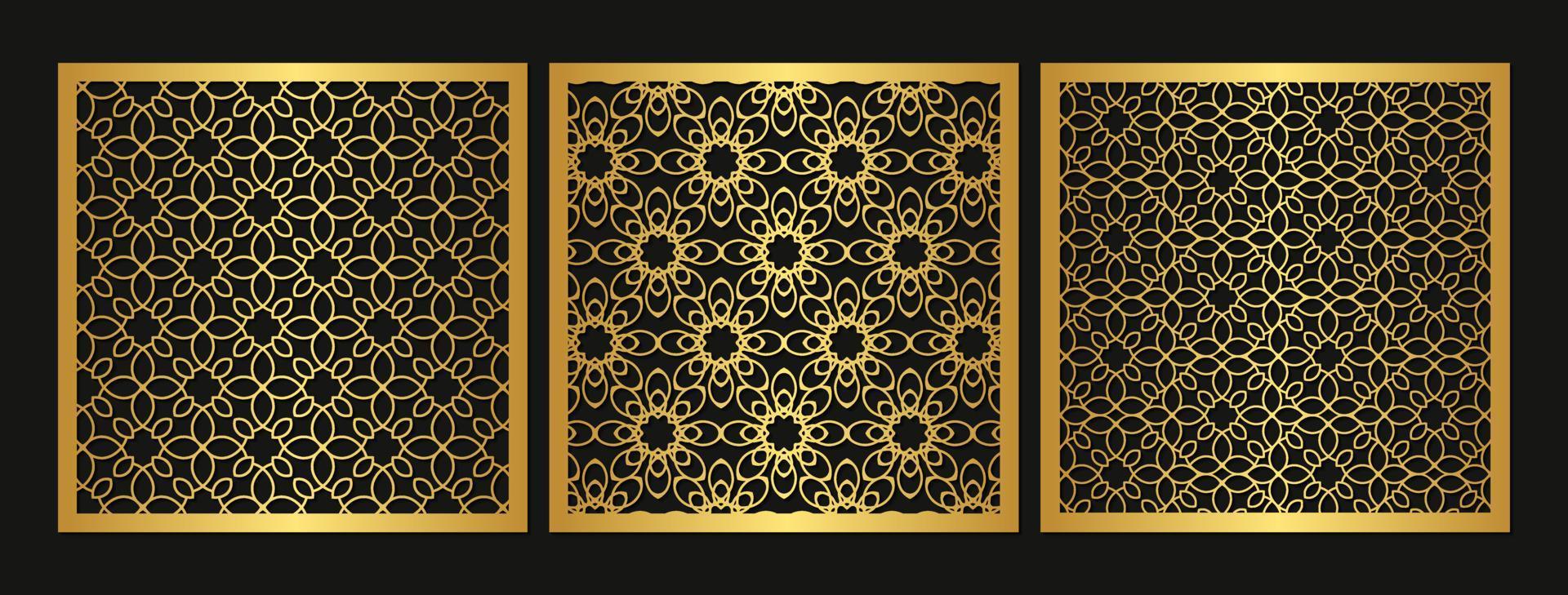 Luxury seamless die cut decorative pattern template vector