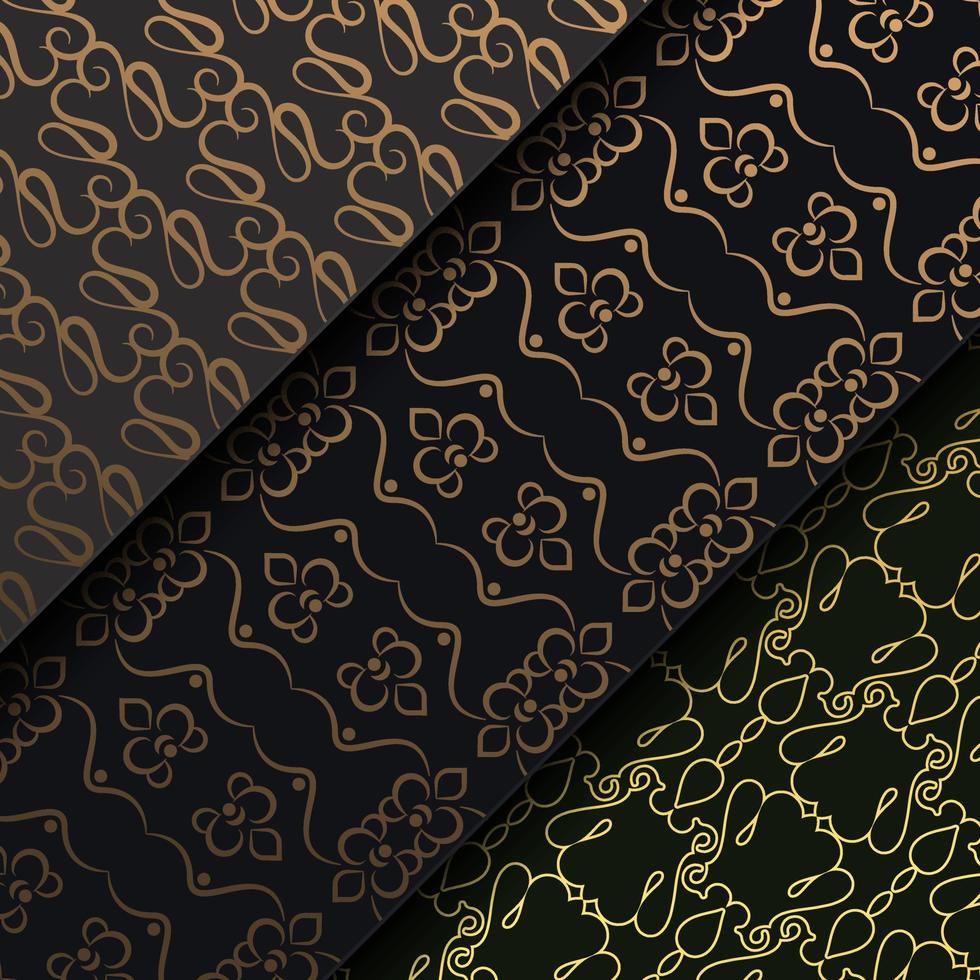 luxury dark seamless pattern background vector