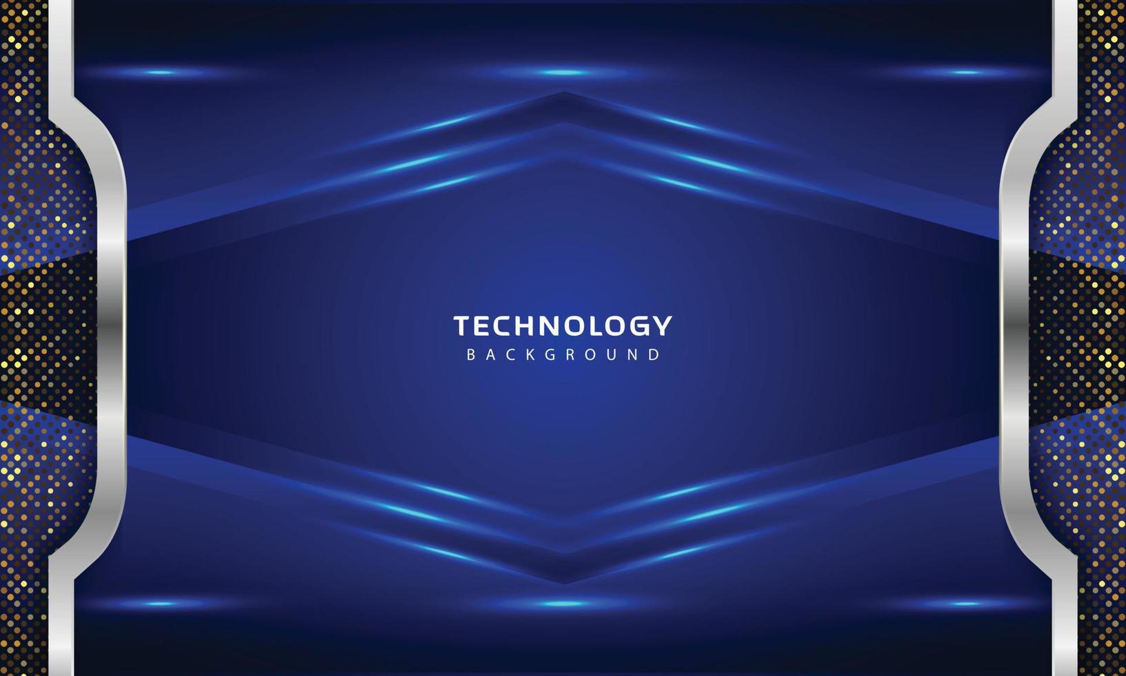 3D Overlap layers effect with blue color light decoration vector