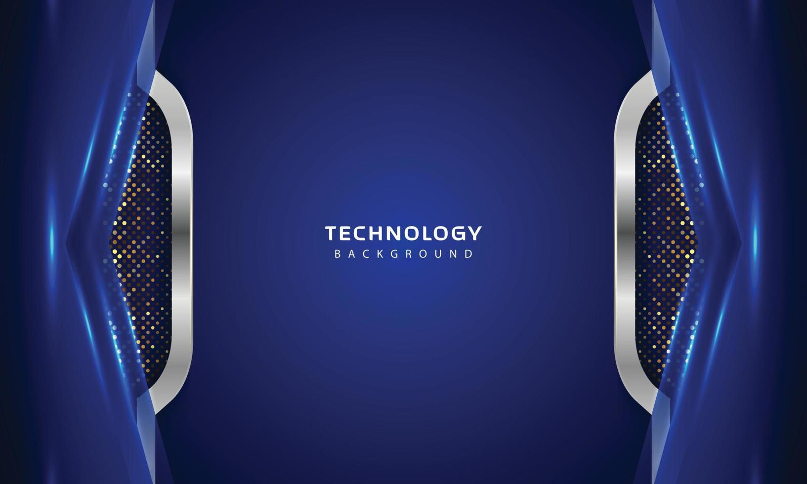 3D Overlap layers effect with blue color light decoration vector