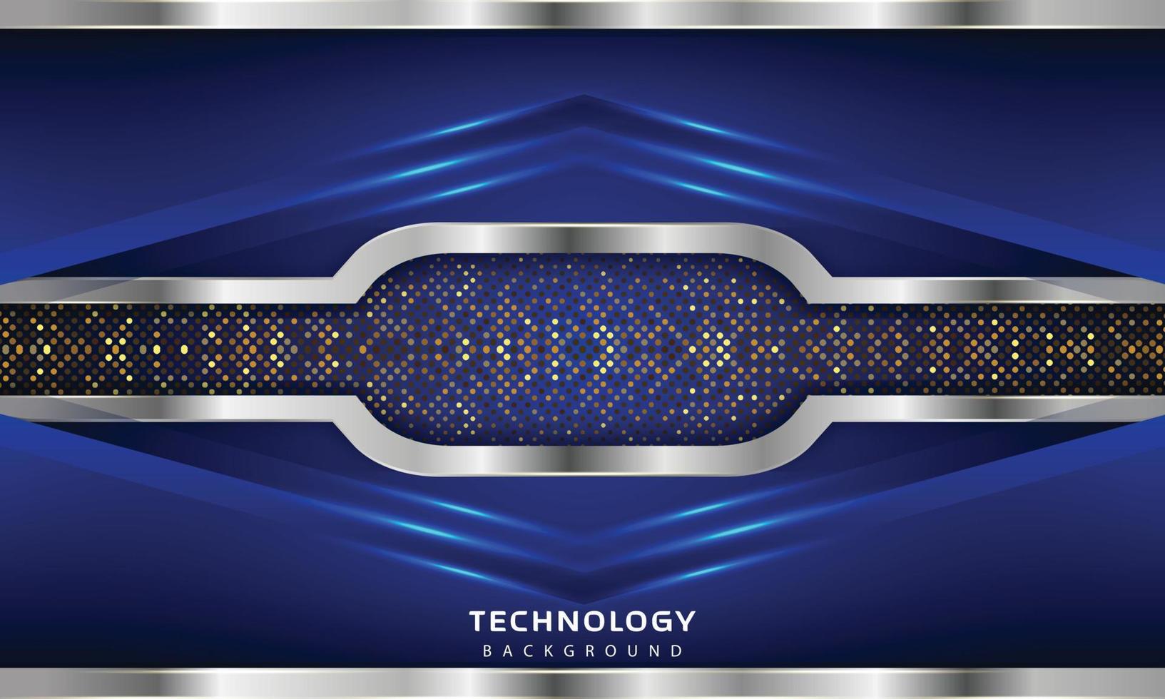 3D Overlap layers effect with blue color light decoration vector