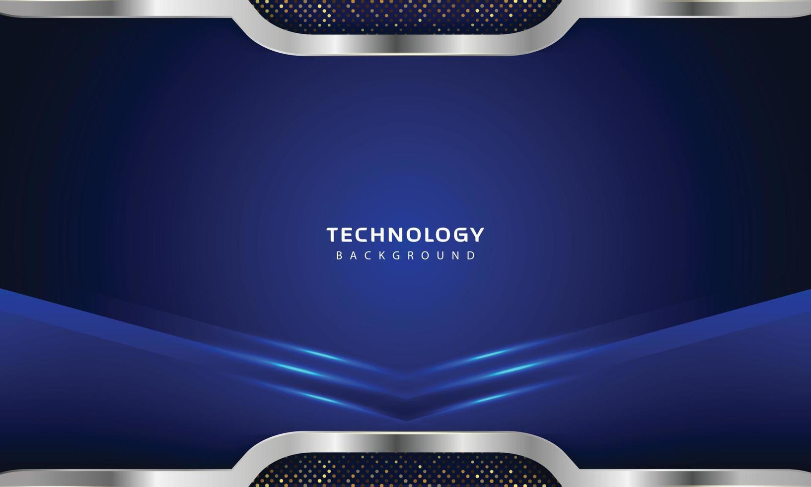 3D Overlap layers effect with blue color light decoration vector