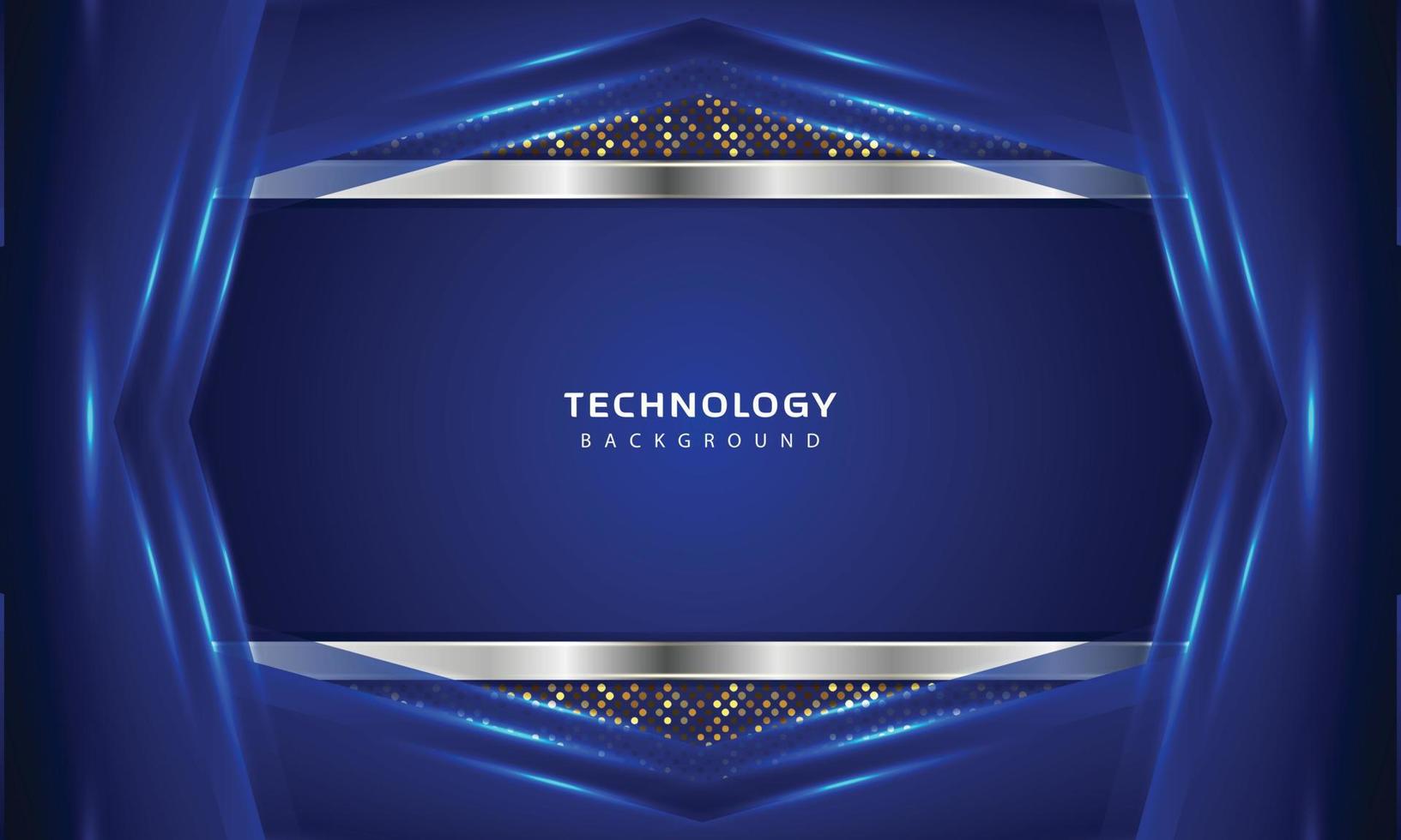 3D Overlap layers effect with blue color light decoration vector