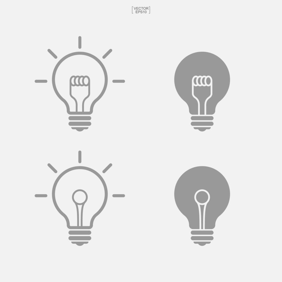 Light bulb icon. Lamp sign and symbol. Vector. vector