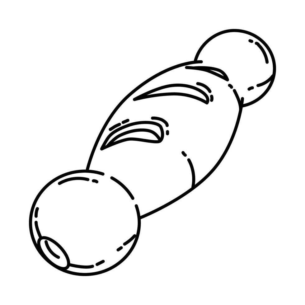 icono de juguete de perro guzzy baton. Doodle dibujado a mano o estilo de icono de contorno vector