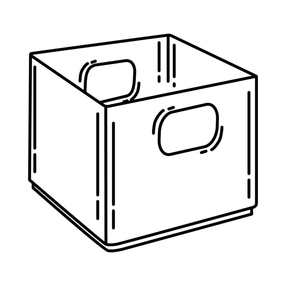 icono de la cesta de almacenamiento de propósito. Doodle dibujado a mano o estilo de icono de contorno vector